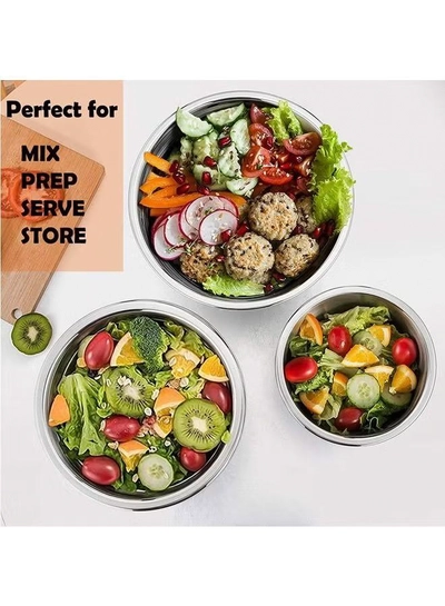 Ayda 5-Piece Salad Bowl With Cover Multicolour 28cm-3
