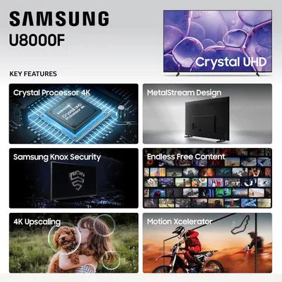 Samsung 50 Inch UHD TV, 4K Upscaling, Secured by Knox, Free contents by TV Plus UA50U8000FUXSA black-5