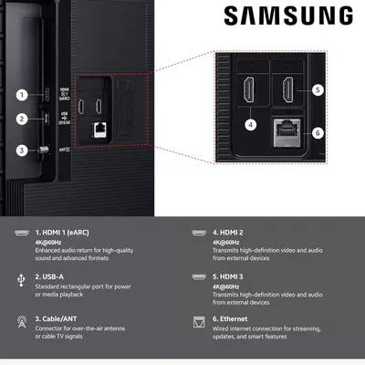 Samsung 50 Inch UHD TV, 4K Upscaling, Secured by Knox, Free contents by TV Plus UA50U8000FUXSA black-2