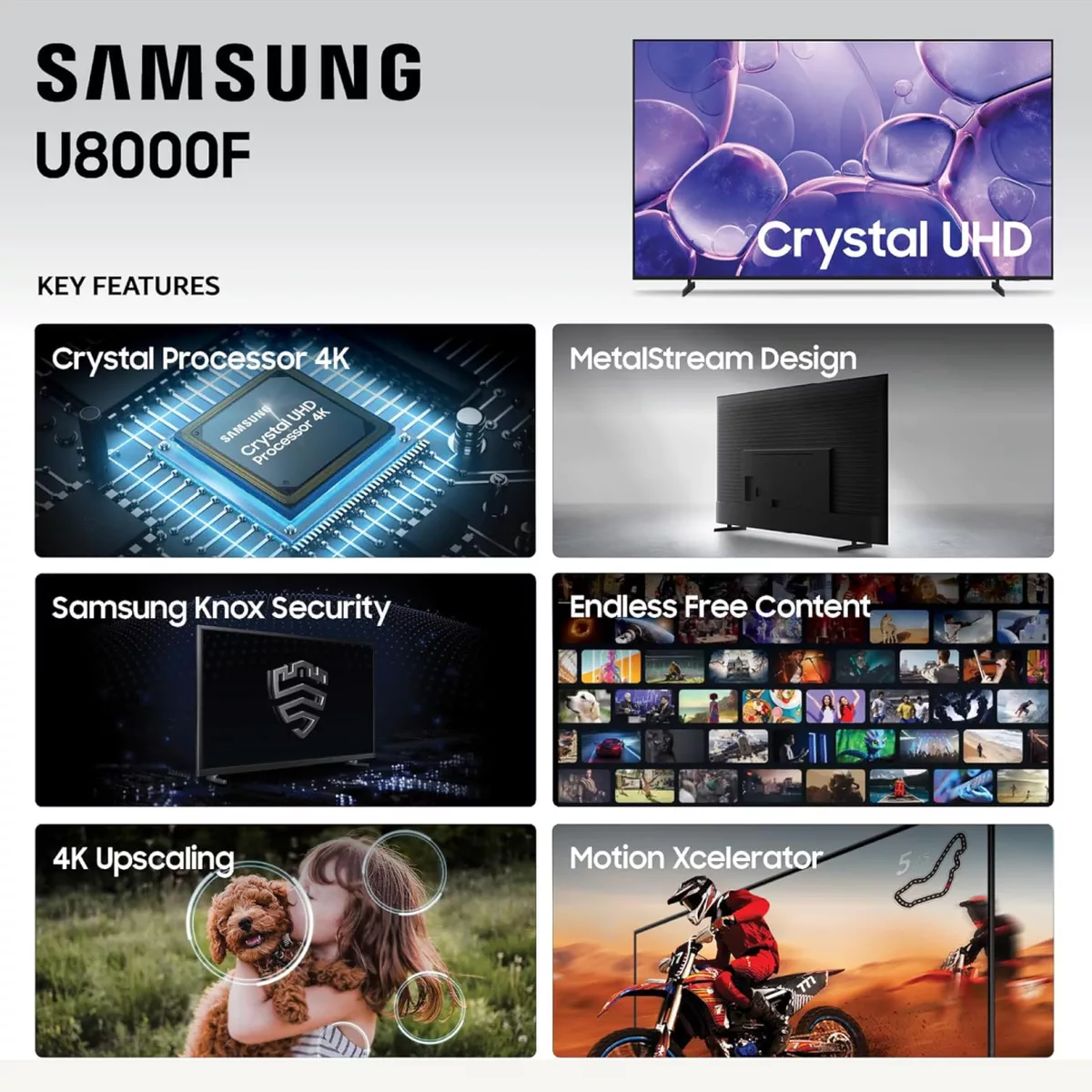 Samsung 50 Inch UHD TV, 4K Upscaling, Secured by Knox, Free contents by TV Plus UA50U8000FUXSA black-5-5