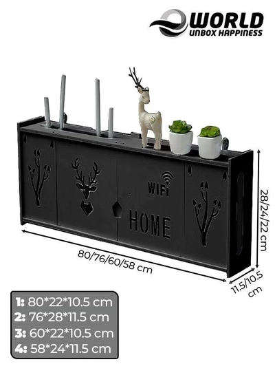 Eworld Stylish Wall-Mounted Router Rack for Wi-Fi Router-1