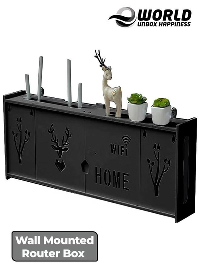 Eworld Stylish Wall-Mounted Router Rack for Wi-Fi Router-0