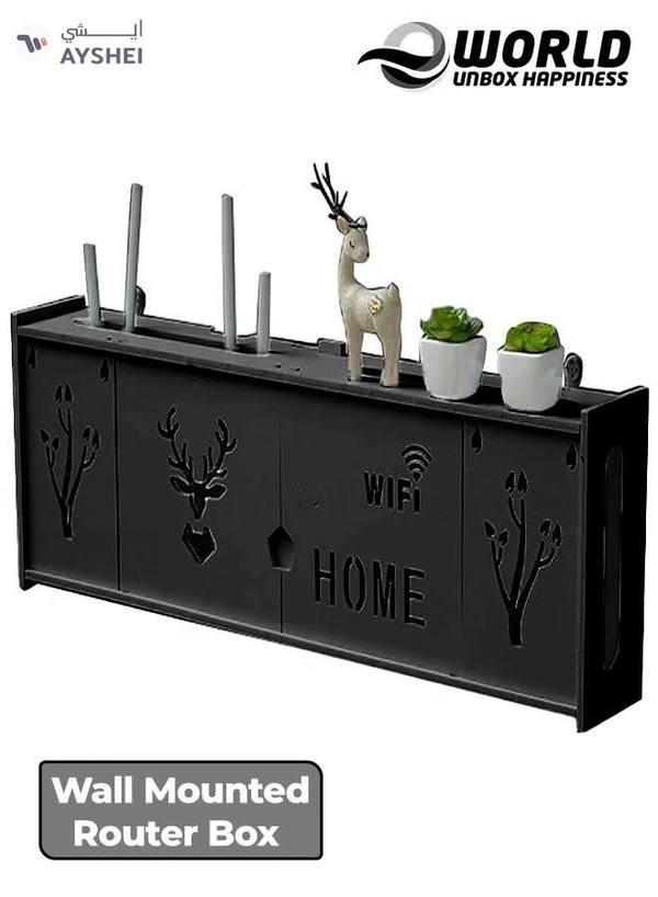 Eworld Stylish Wall-Mounted Router Rack for Wi-Fi Router