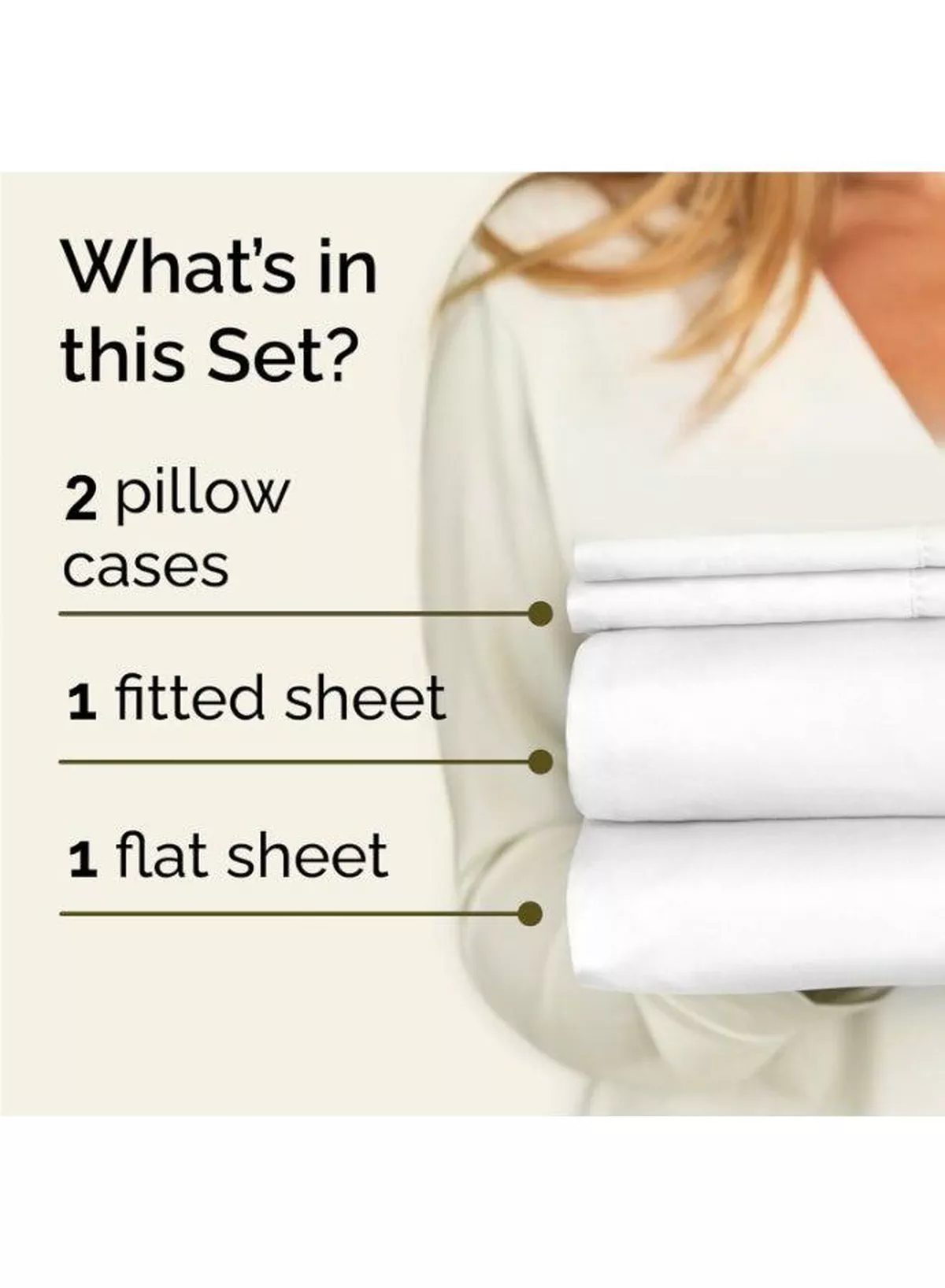 4-Piece Luxury King Size White Bedding Set – 100% Cotton, 180 TC | Flat Sheet 220x240cm, Fitted Sheet 200x200+30cm & 2 Pillow Cases 50x75cm-2-2