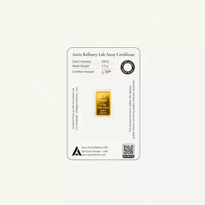 Auriz Minting 2.5g 24K Gold Bar - Variable design-2