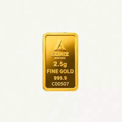 Auriz Minting 2.5g 24K Gold Bar - Variable design-3