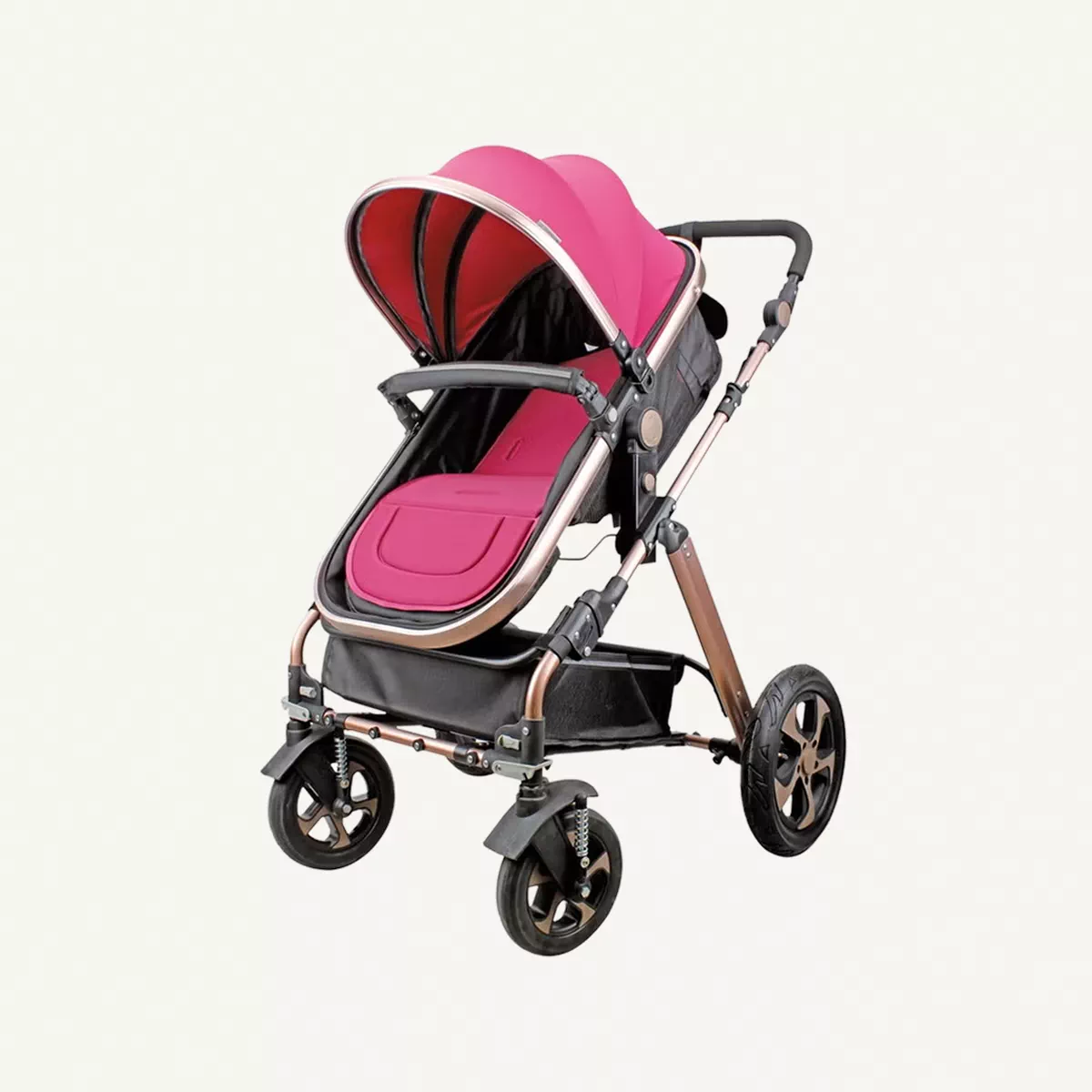 Kiddoz Baby Single Stroller - Rose-0-0