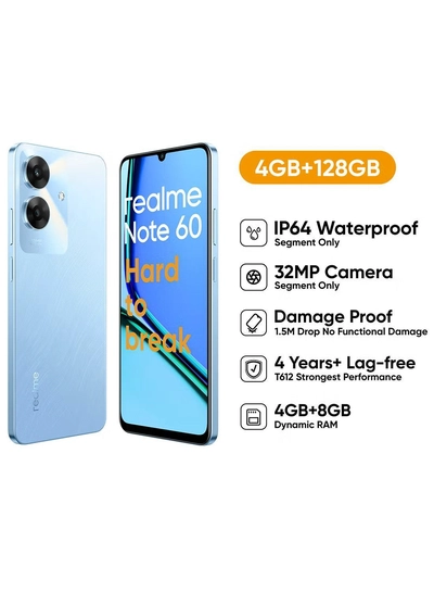 Realme Note 60 Dual SIM Voyage Blue 4GB RAM 128GB 4G - Middle East Version-0