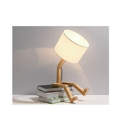 Daamudi Wooden Stickman Table & Desk Lamp, By Daamudi-1