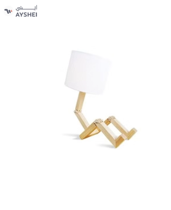 Daamudi Wooden Stickman Table & Desk Lamp, By Daamudi