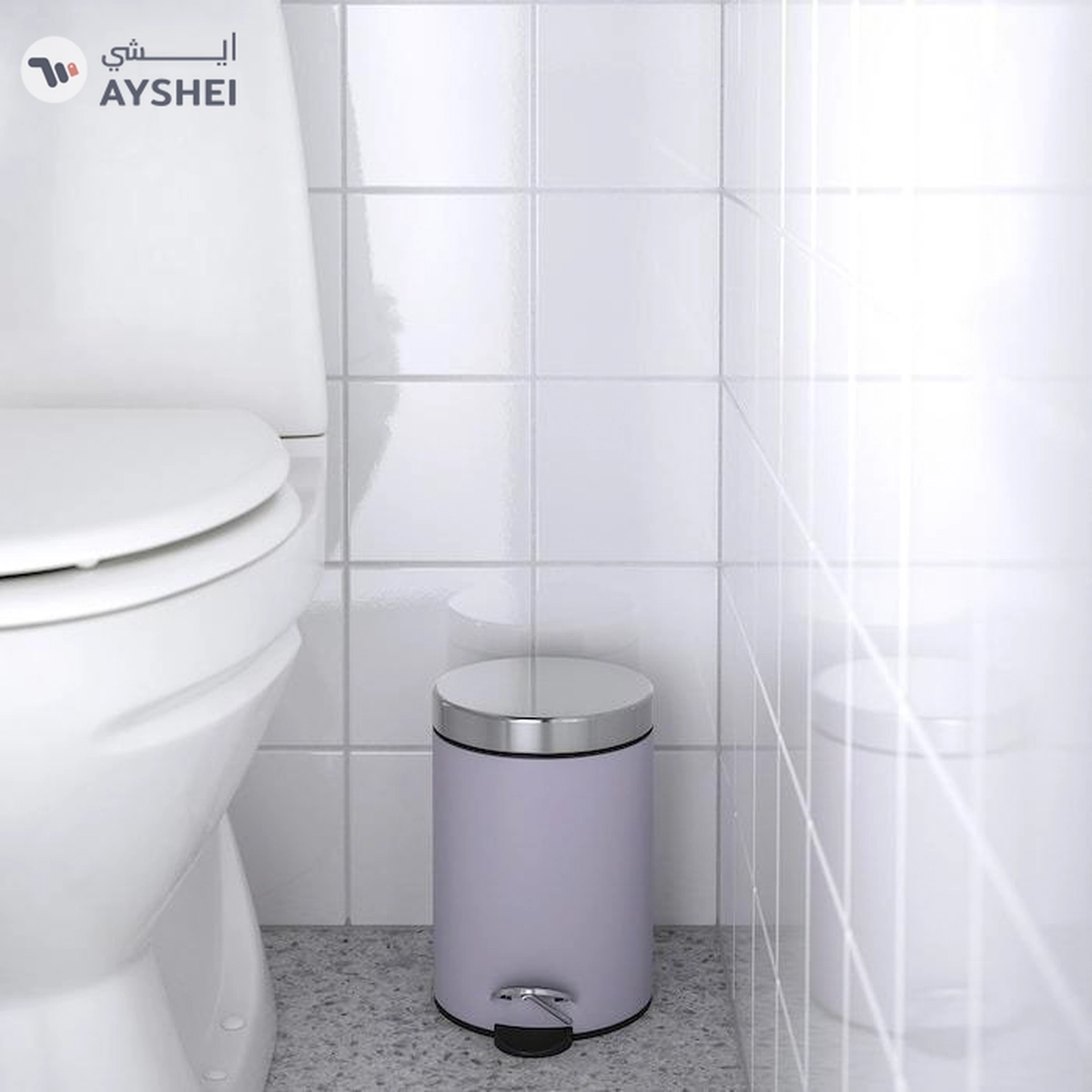 EKOLN Waste bin, lilac, 3 l-2-2