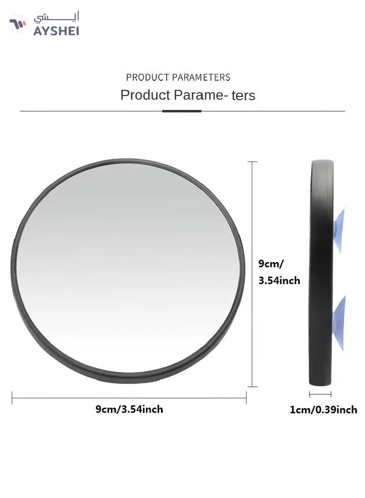 ORiTi 2 PCS 15x Mirror with Suction Cup Technology - Portable 15X Magnification Mirror -1-1