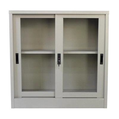 Steel Low Height Sliding Glass Door Cupboard, Heavy Duty-1