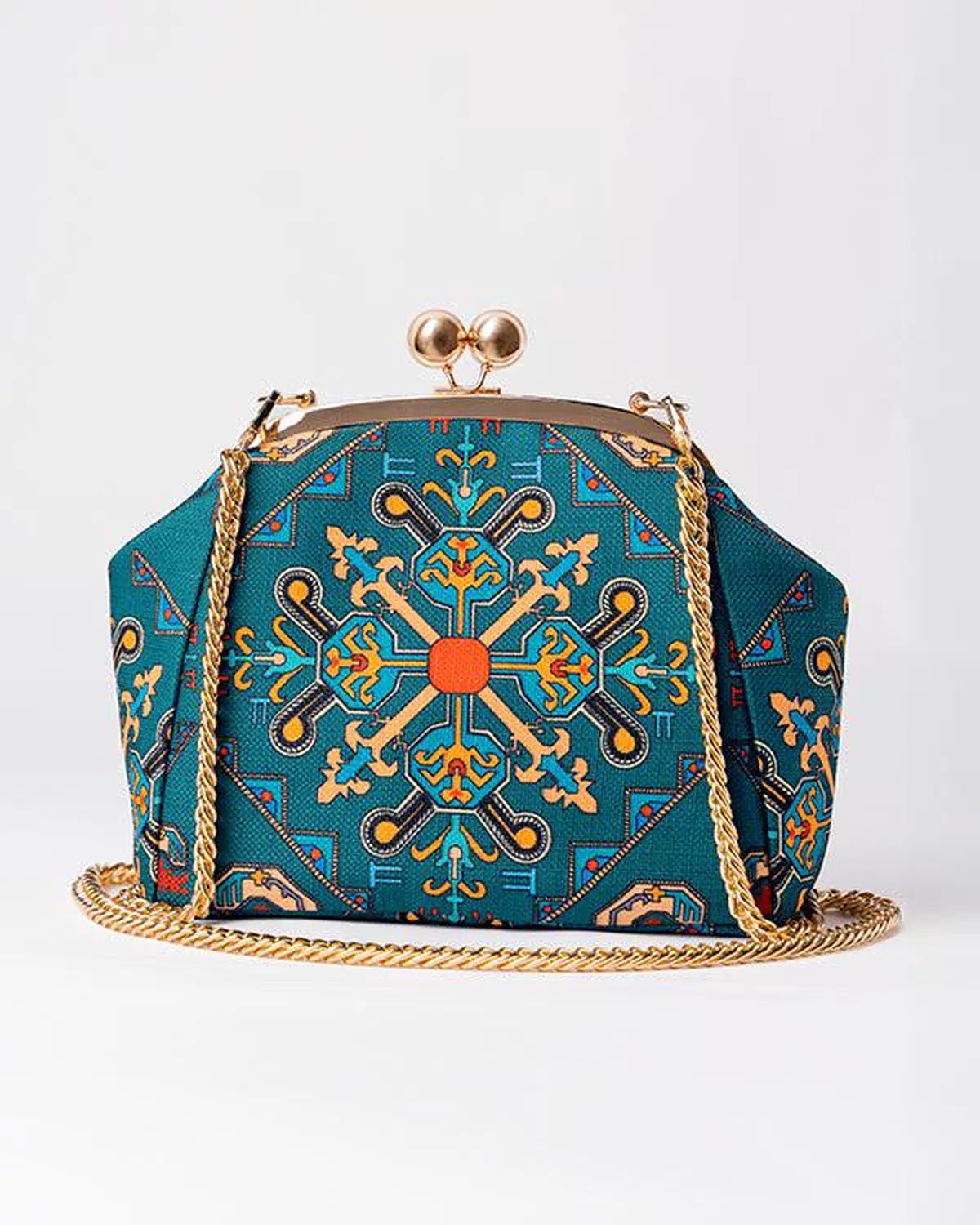 Silk Road - Shaki Fabric Bag M-4-4