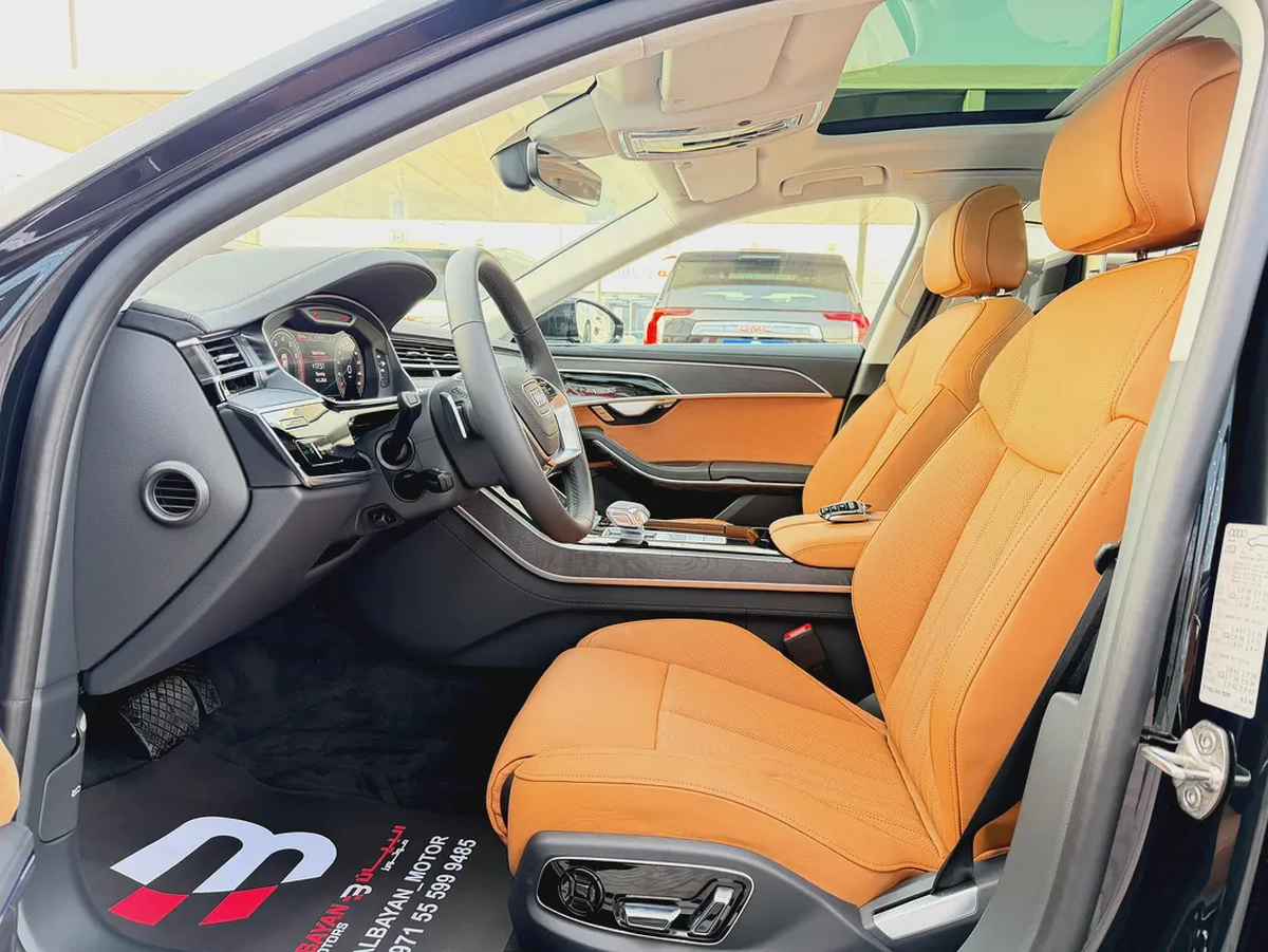 اودي A8 55 TFSI Quattro اسود / زعفراني 2026 (النابوذة)-6-6