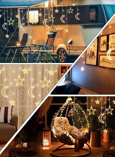 Eworld LED String Lights with 8 Lighting Modes for Eid and Ramadan Decorations-8