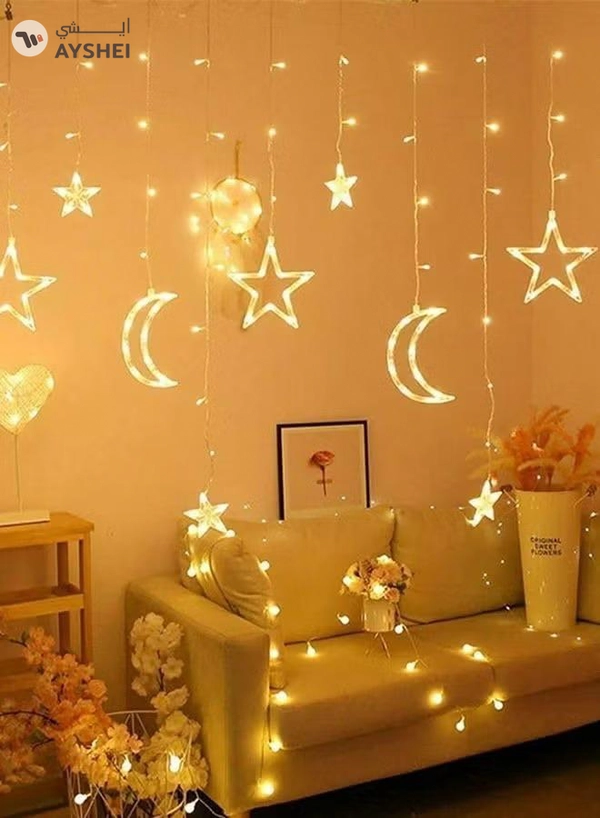 Eworld LED String Lights with 8 Lighting Modes for Eid and Ramadan Decorations