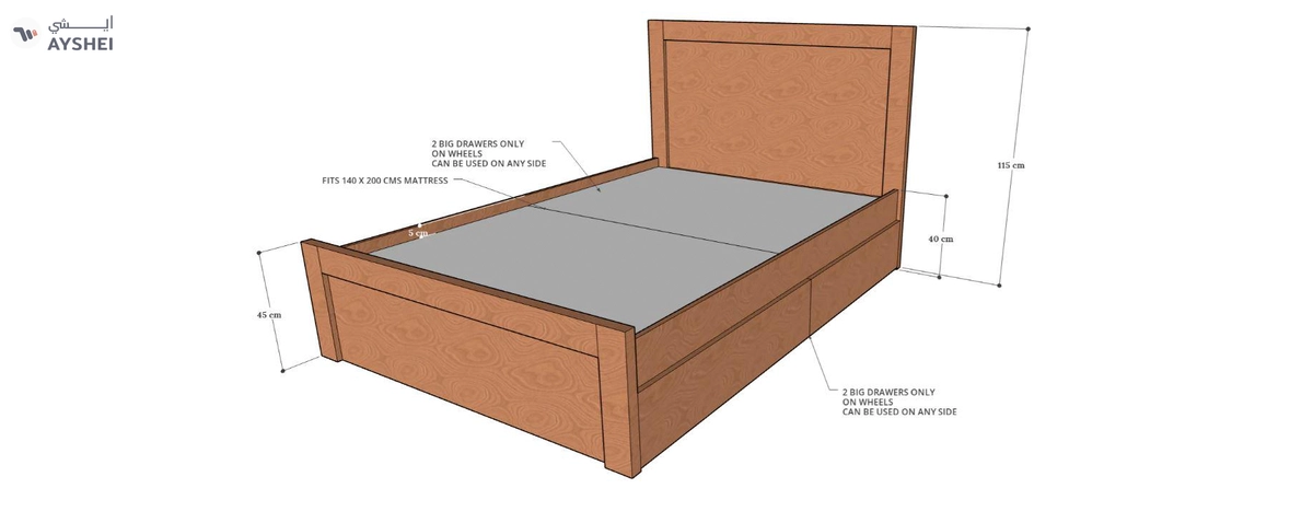 Terra Box Drawer Storage Bed-1-1