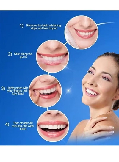 ORiTi 14 Piece 3D Teeth Cleaning And Whitening Strips Clear-4