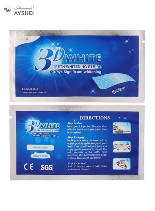 ORiTi 14 Piece 3D Teeth Cleaning And Whitening Strips Clear