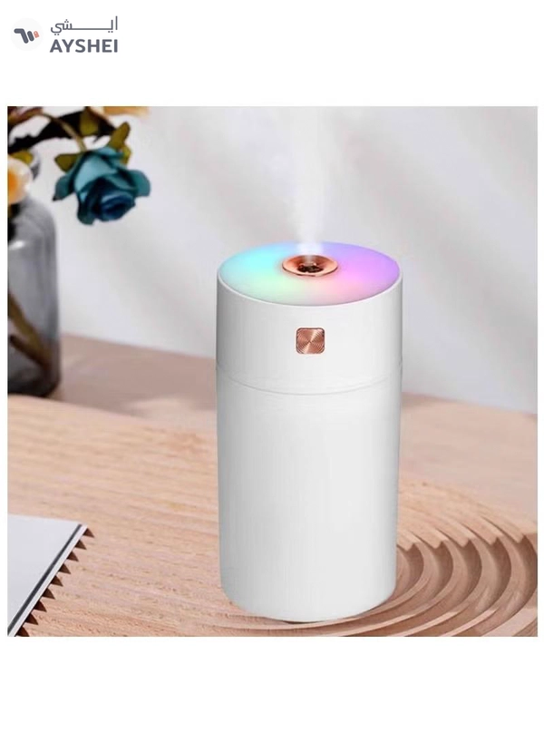 Yuwell Rainbow Cup Car Humidifier USB Mini Mist 300ML Diffuser White