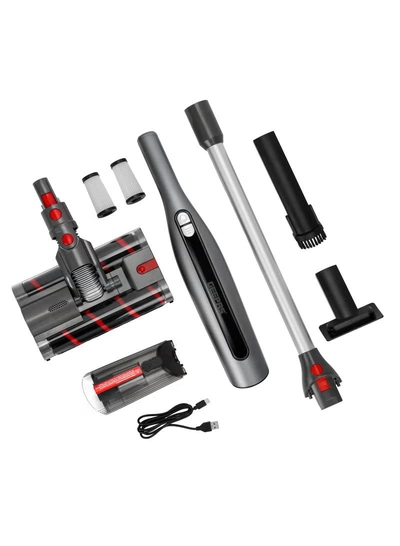 GEEPAS Cordless 2-in-1 Stick and Handheld Vacuum Cleaner | HEPA Filtration System, Perfect for Home, Office, Apartments/ Wireless Lightweight Design, Brushless Motor, for Cleaning Floors, Carpets, Upholstery, etc.| 2 Years Warranty, 120 W GVC19062UK black-2