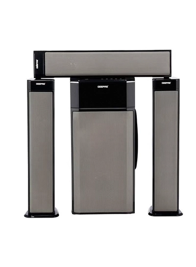 GEEPAS 3.1 Ch Multimedia Speaker System, Remote Control, | Booming Bass | USB, Bluetooth, FM Radio And Multiple Device Inputs | LED Display | RGB Light | Equalizers GMS8522 Black-0
