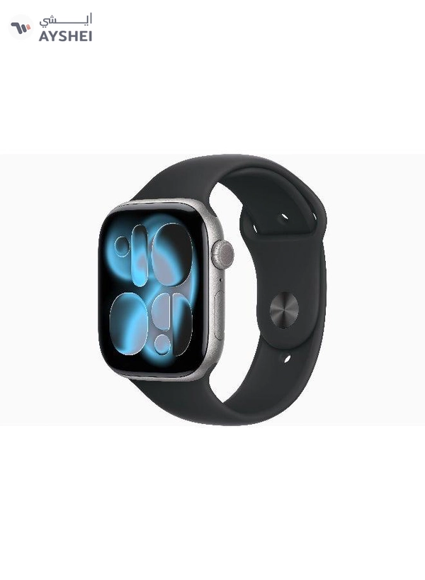 Apple Watch Series 11 GPS + Cellular 46mm (International Version) Space Grey Aluminium Case With Black Sport Band - M/L
