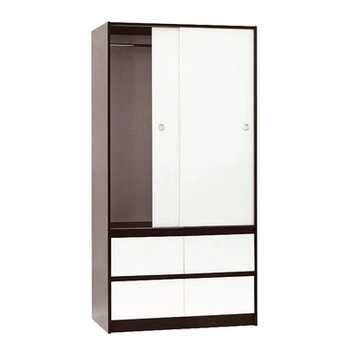 Sliding Door Wardrobe, 2 Door (120 cms), Custom Made-0