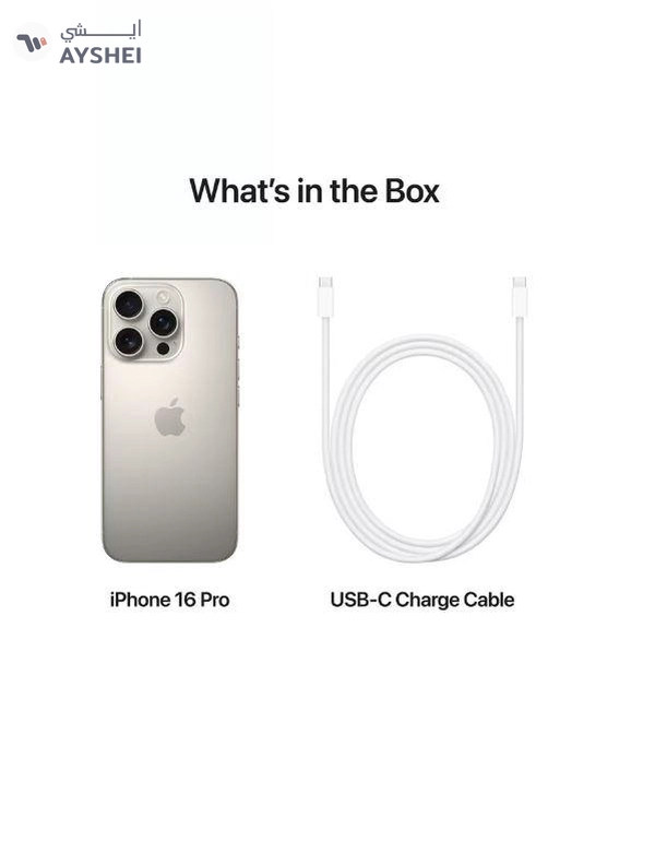Apple Phone 16 Pro 128GB Natural Titanium 5G With FaceTime - Middle East Version