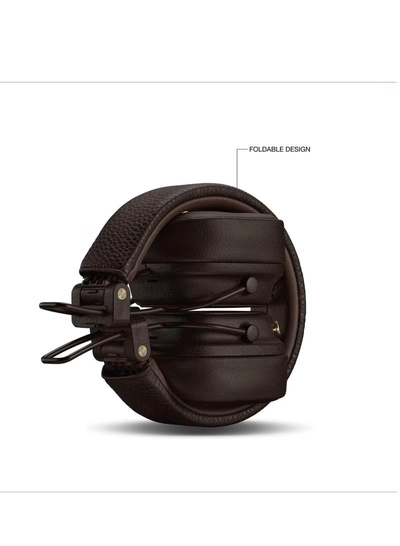 Marshall Major V Bluetooth Headphones - Foldable Wireless Headphones Bluetooth With 100+ Hours Of Playtime, Brown-4