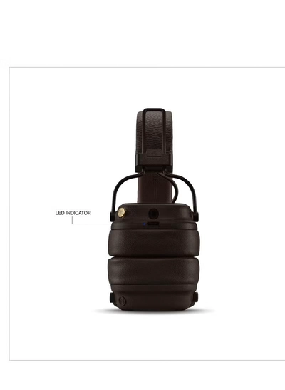 Marshall Major V Bluetooth Headphones - Foldable Wireless Headphones Bluetooth With 100+ Hours Of Playtime, Brown-3