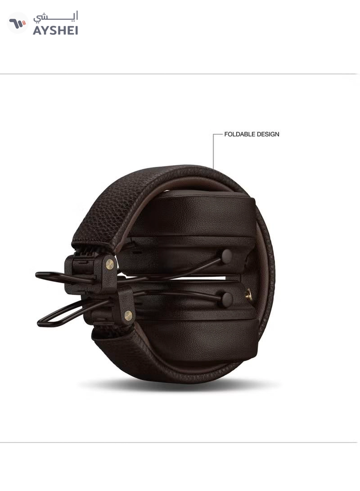 Marshall Major V Bluetooth Headphones - Foldable Wireless Headphones Bluetooth With 100+ Hours Of Playtime, Brown-4-4