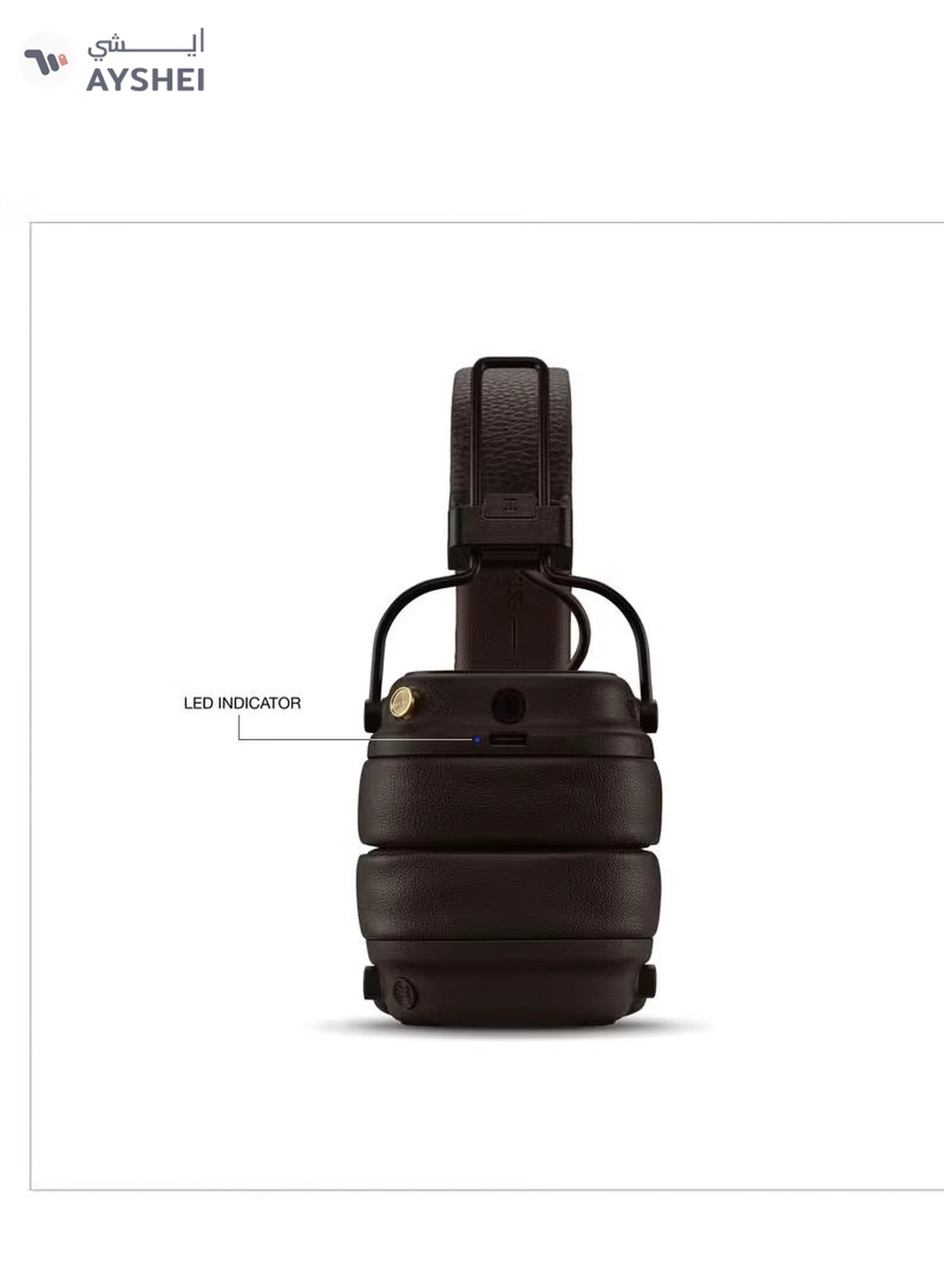 Marshall Major V Bluetooth Headphones - Foldable Wireless Headphones Bluetooth With 100+ Hours Of Playtime, Brown-3-3