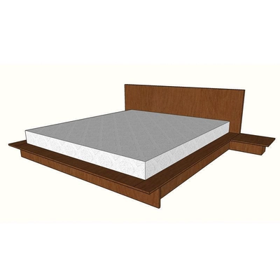 Oreo low bed with 2 side tables-2