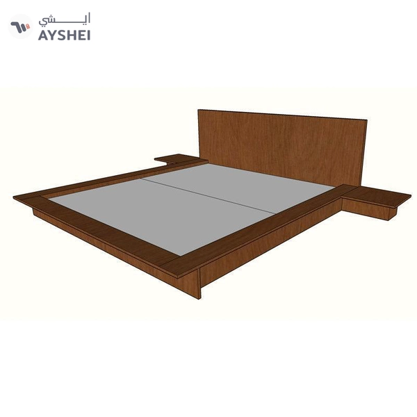 Oreo low bed with 2 side tables