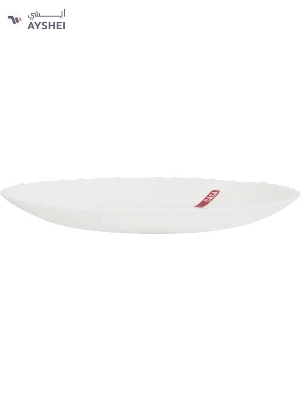 Delcasa DC3296 Opalware Flat Plate, 10.5-Inch Size, White