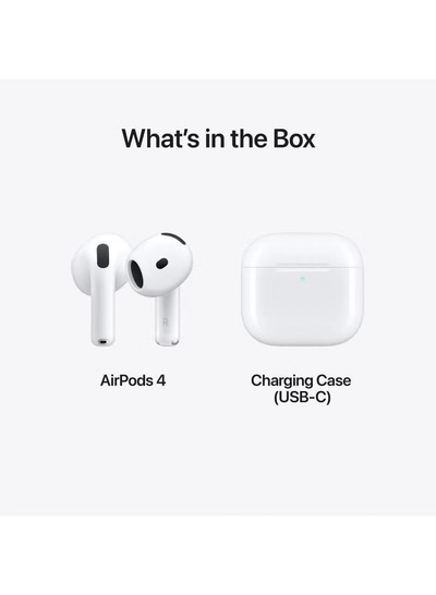 Apple AirPods 4 Wireless Earbuds, Bluetooth Headphones, Personalized Spatial Audio, Sweat and Water Resistant-3