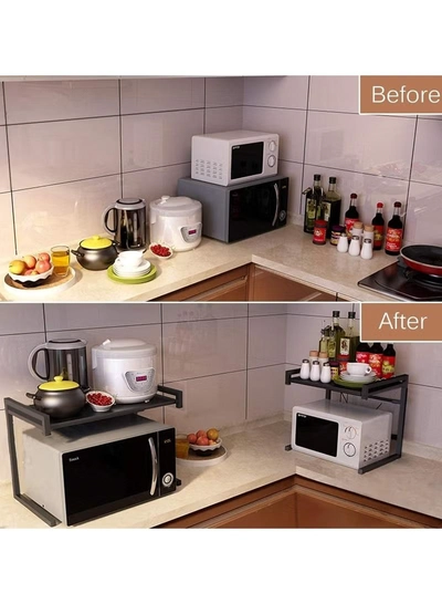 Eworld 2-Tier Expandable Over the Microwave Oven Rack Strong-4