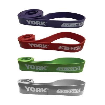 York Fitness YORK RESISTANCE BAND POWER 4 PCS (MIN 20-35KG/MAX 45-75KG) SET ASST 80509-0