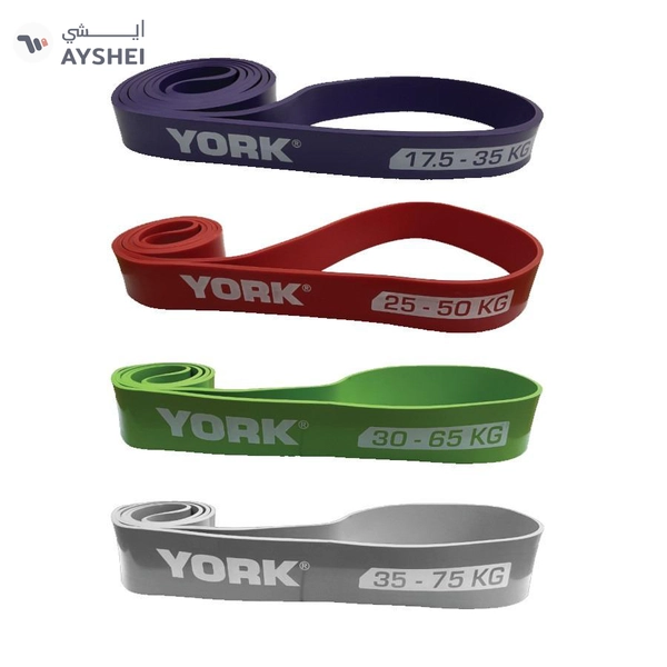 York Fitness YORK RESISTANCE BAND POWER 4 PCS (MIN 20-35KG/MAX 45-75KG) SET ASST 80509