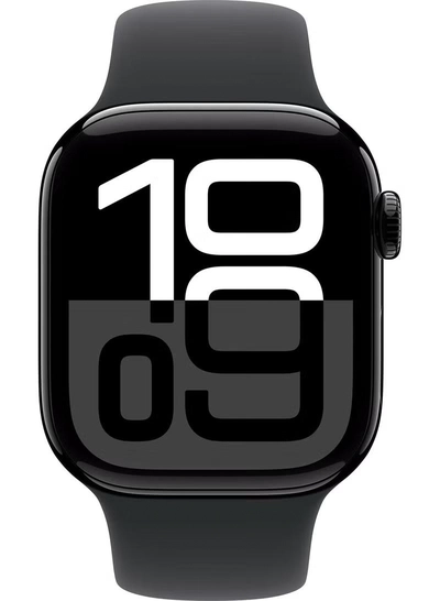 Apple Watch Series 10 GPS + Cellular 42mm Jet Black Aluminium Case With Black Sport Band-2