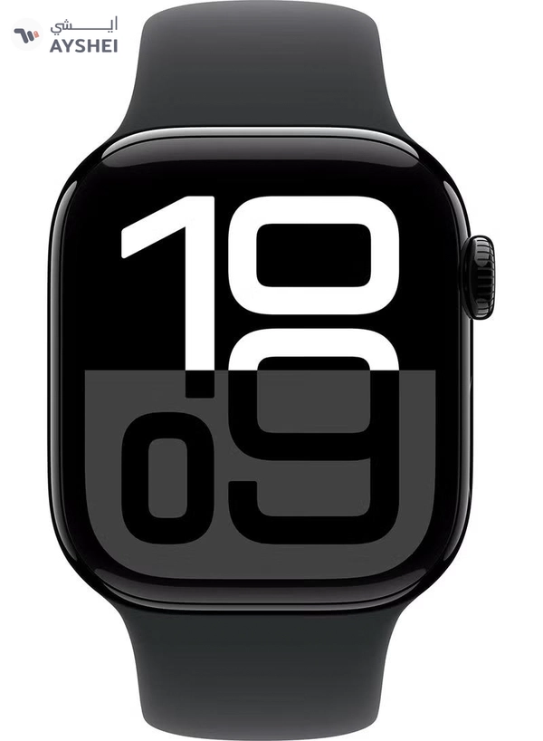 Apple Watch Series 10 GPS + Cellular 42mm Jet Black Aluminium Case With Black Sport Band