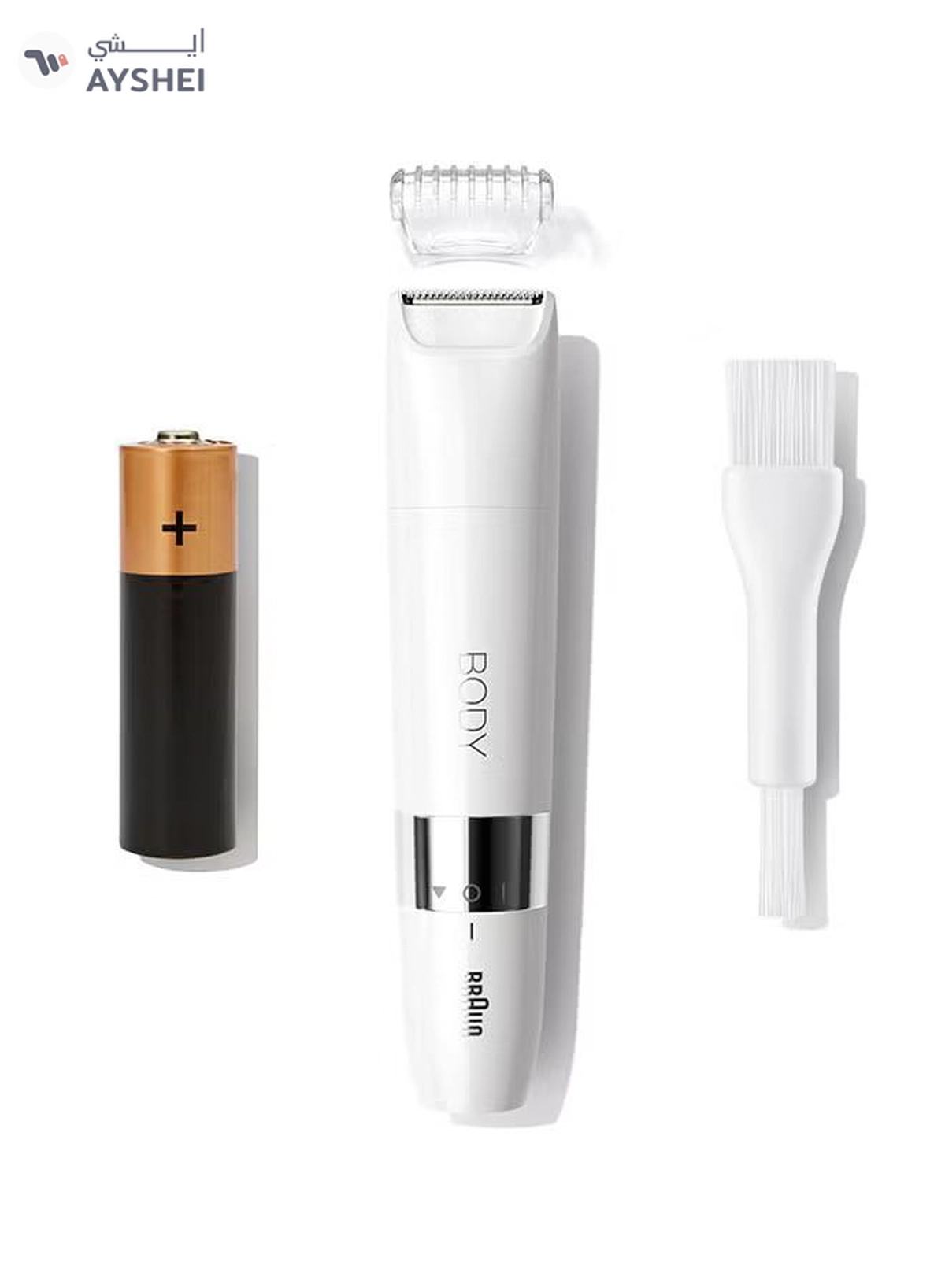 BRAUN Body Mini Trimmer Bs1000, Electric Body Hair Removal For Everybody, For On-The-Go White - BS 1000-2-2