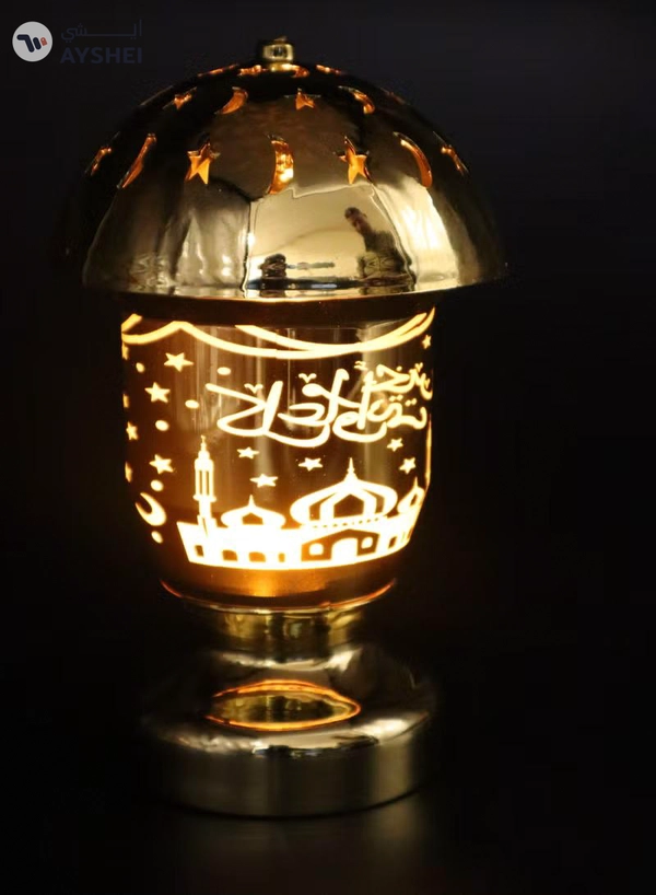 Yuwell Ramadan Lights LED Retro Oil Lamp Shape Single Hanging Light For EID Mubarak Home Indoor And Outdoor Decoration Ramadan Lamp