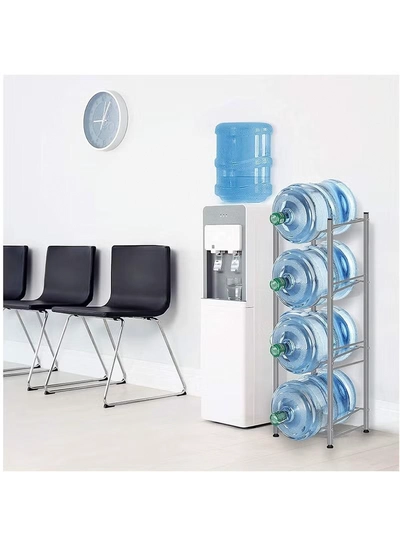 DubaiGallery 4-Tier Water Bottle Holder Cooler Jug Rack 5 Gallon Water Bottle Storage Rack Detachable Heavy Duty Chrome Water Bottle Cabby Rack with Holder-3