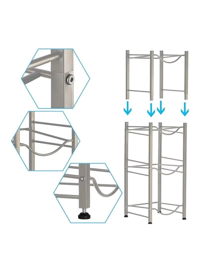 DubaiGallery 4-Tier Water Bottle Holder Cooler Jug Rack 5 Gallon Water Bottle Storage Rack Detachable Heavy Duty Chrome Water Bottle Cabby Rack with Holder-1