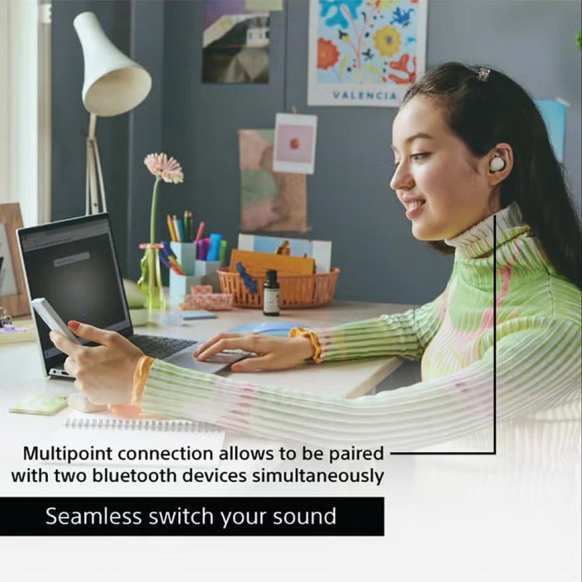 Sony WF-C510 Truly Wireless Earbuds, 22 hours battery life, Clearer hands-free calling-3-3