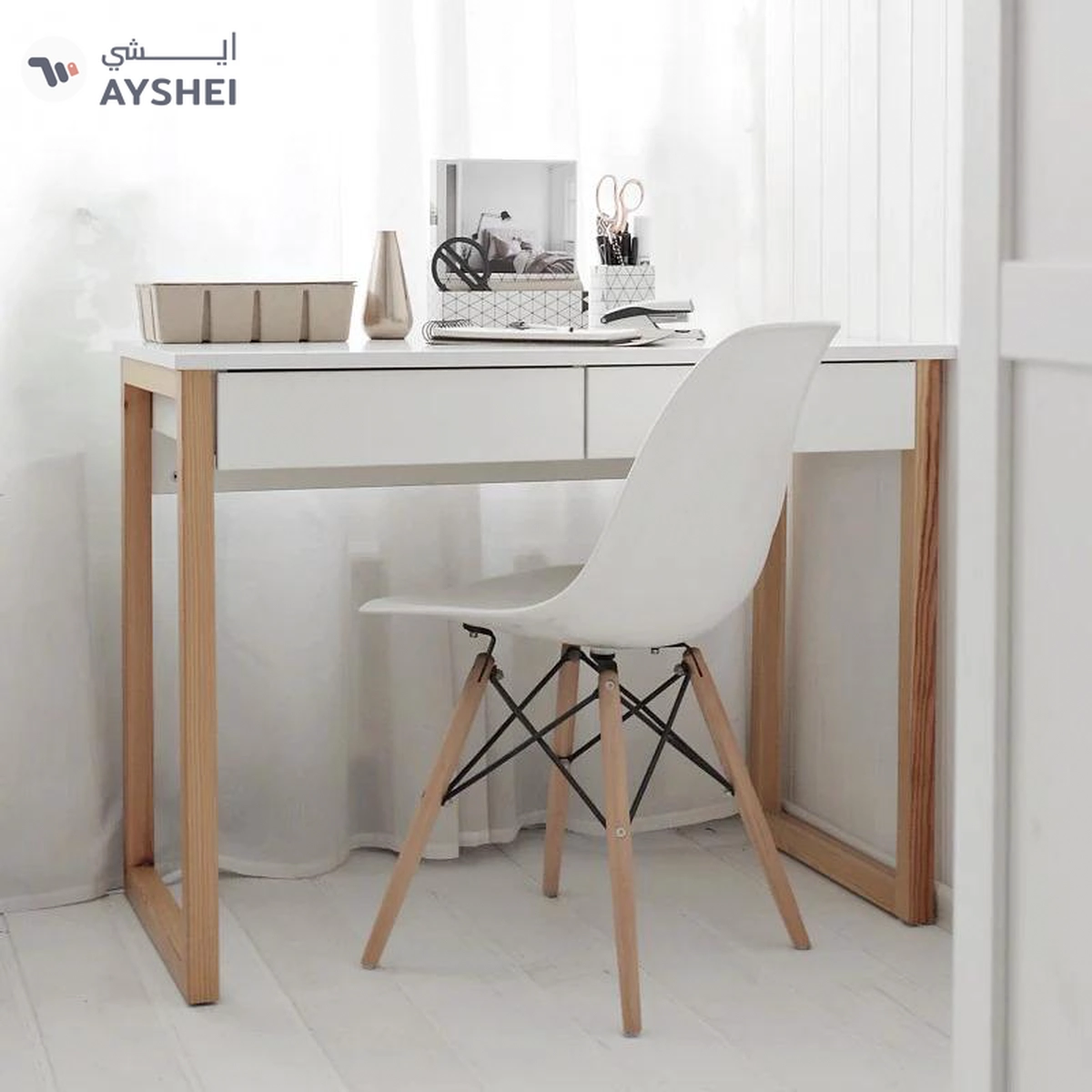 BIRDA Desk with 2 drawers-3-3