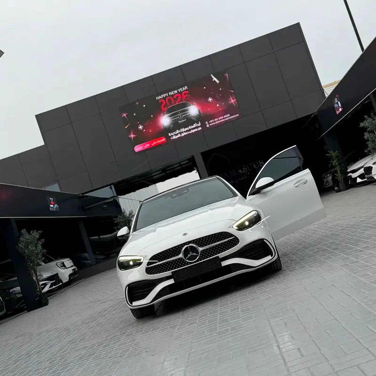 Mercedes C300 2022 | Korean Specs | Clean Title | 83,000 KM | White | مرسيدس C300 2022 وارد كوري